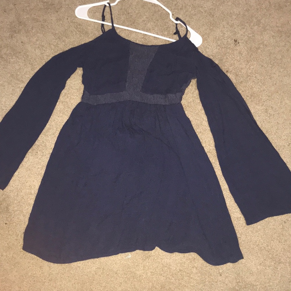 Long sleeve cold shoulder dress